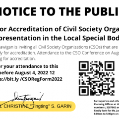 Application for Accreditation of Civil Society Organizations for Representation in the Local Special Bodies